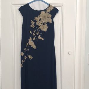 JS Collections floor length dress with draped back